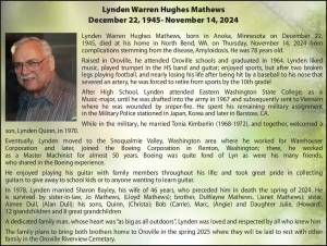 Lynden Warren Hughes Mathews | Obituary