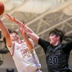 Mount Si’s Marcus Heide (14) shoots the ball during a boys Class 4A bi-district title game between Glacier Peak and Mount Si at North Creek High School on Friday, Feb. 16, 2024 in Bothell, Washington. The Wildcats won, 59-53. (File photo)