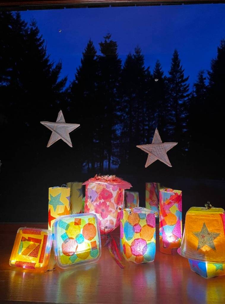 Some of the DIY lanterns that will be used for the 2025 Duvall Lantern Festival. Photo courtesy of March of the Vegetables