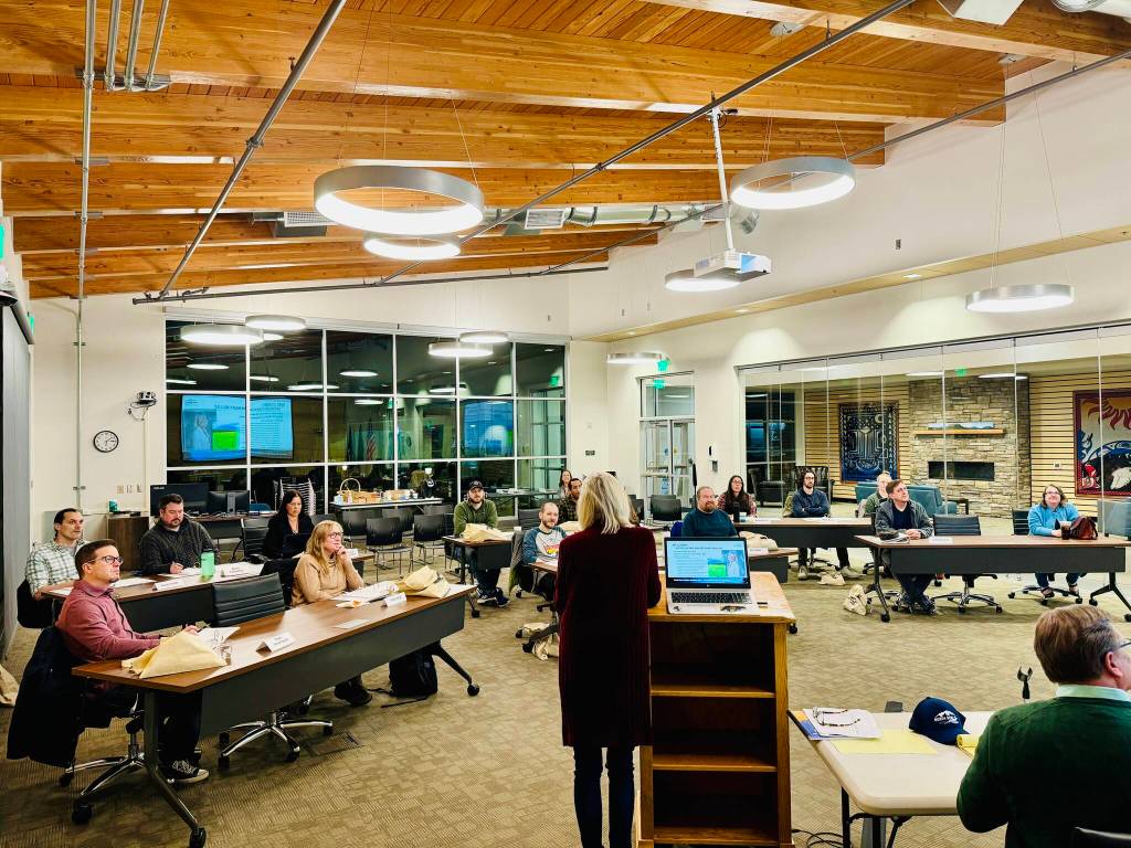 Mayor Mary Miller welcomes participants to the 2024 Citizens Academy at North Bend City Hall. Photo courtesy of the city of North Bend