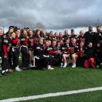 Mount Si High School girls flag football team won the KingCo Championship by defeating Skyline, 2-0, on Feb. 1. Next up for them is the district tournament on Feb. 8 at Redmond High School. Teams from 4ASPSL, NPSL,PSL/2ASPSL/Olympic will play a 12-team, single elimination event, with the top four teams advancing to the state championship. We are incredibly proud of our girls flag football team for winning the KingCo Championship! said coach Brian Wall in an email to the Valley Record. Their dedication, teamwork, and perseverance throughout the season have been inspiring. This historic win not only highlights their talent, but also the growing opportunities for female athletes in our district. Congratulations to the players, coaches and everyone who supported them along the way. Courtesy photos