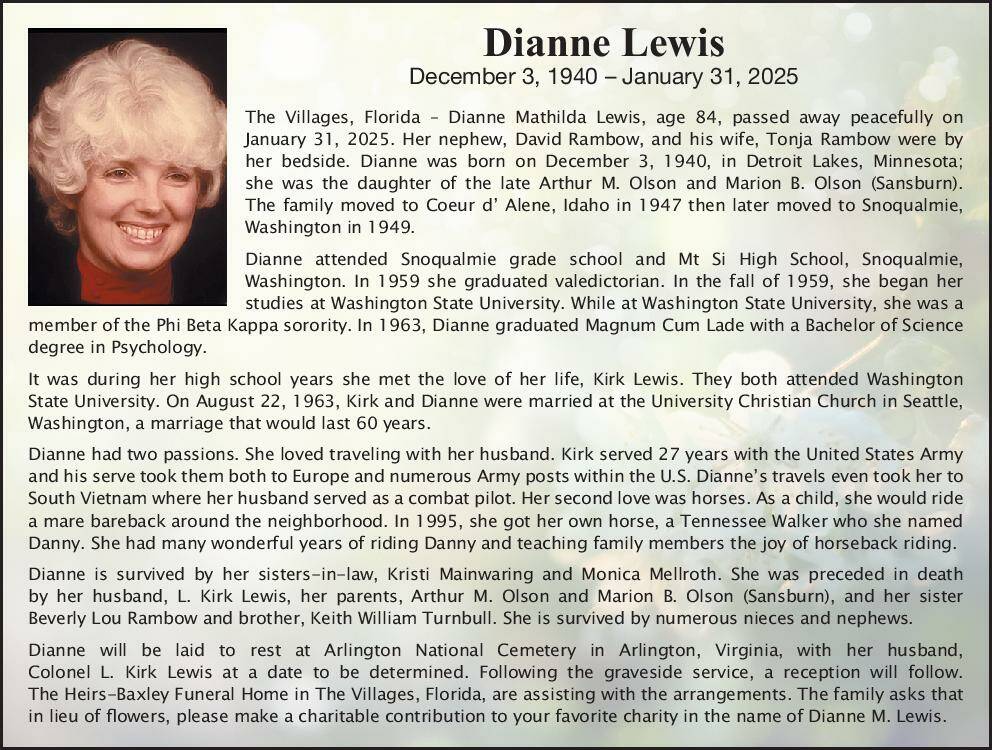 Dianne Lewis | Obituary