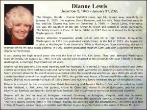Dianne Lewis | Obituary