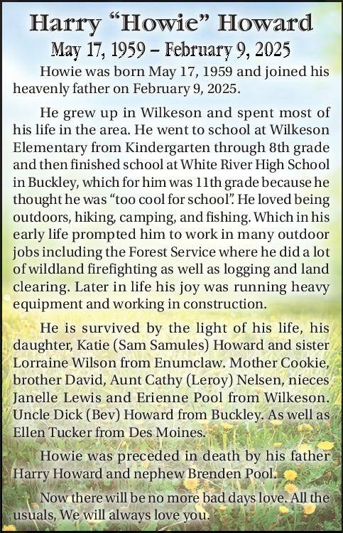 Harry "Howie" Howard | Obituary