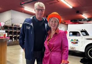 Pete Nelson (left) and Rachel Money, emcees for the 2025 SnoValley Chamber of Commerce gala, stand for a photo, March 21, 2025. The chamber announced its Best of the Best winners at this years gala. Photo courtesy of Kelly Coughlin/SnoValley Chamber of Commerce