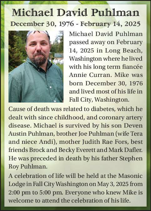 Michael David Puhlman | Obituary