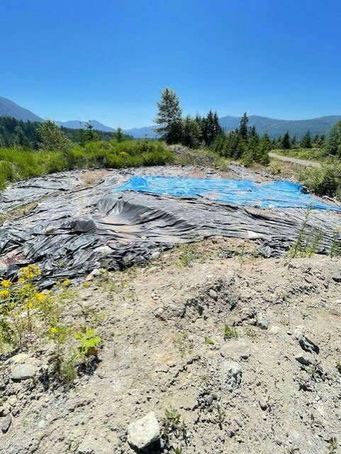 A slurry pit, where slurry is supposed to be temporarily stored, at the Snoqualmie Ready Mix and Aggregate Plant. Photo courtesy of Todd Cope