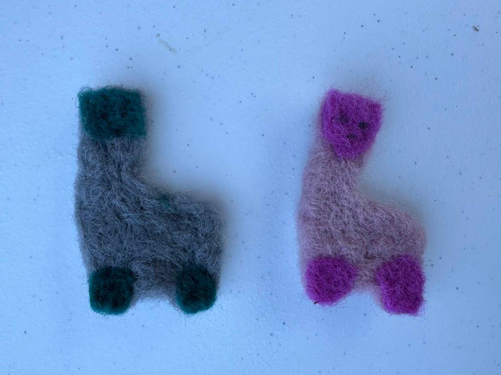 Kids at the camp will have an opportunity to practice needle felting and learning more about the history of alpacas and their fleece. Photo courtesy of Dave and Nicole Dempster