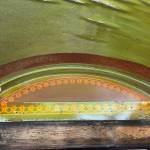 This photo illustrates the one surviving section of ceiling dating from 1901, and represents what the entire parlor car interior ceiling will look like when all the work is completed. Courtesy of Northwest Railway Museum