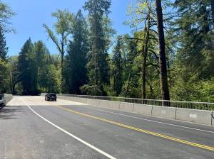 The new trestle bridge on Ames Lake-Carnation Road NE, May 1, 2025. (Grace Gorenflo/Valley Record)