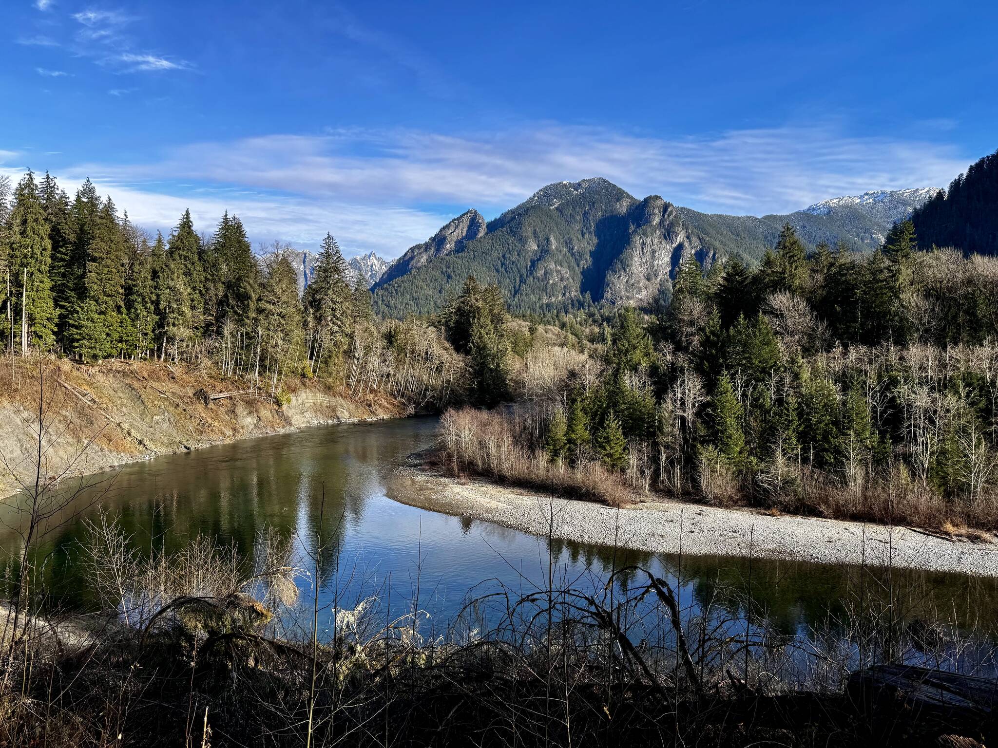 The Middle Fork Snoqualmie River in North Bend, Nov. 30, 2024. (Grace Gorenflo/Valley Record)