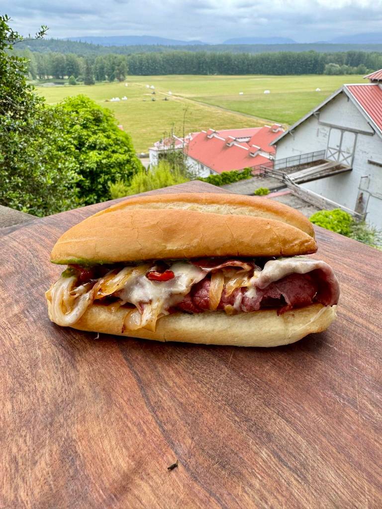 Cheesesteak sandwiches made by Carnation Farms butcher Thomas Cross for a recent pop-up. Photo courtesy of Carnation Farms