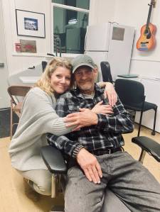 Reclaim Executive Director Jen Kirk (left) with Gary Caffroy. Photo courtesy of Reclaim