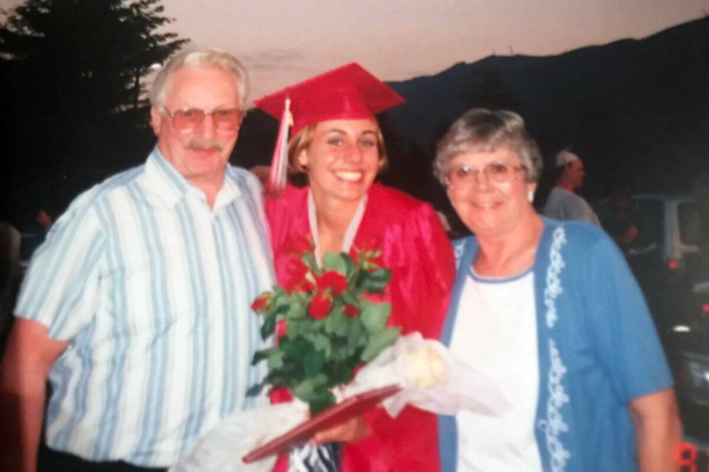 Kevins parents, Herb and Helen Hauglie, were also Farmers agents from 1962 to 1998. Pictured here with Kevins daughter  their granddaughter  Angela Donaldson, who is continuing the family legacy and now works alongside her father. Photo courtesy of Kevin Hauglie Insurance.