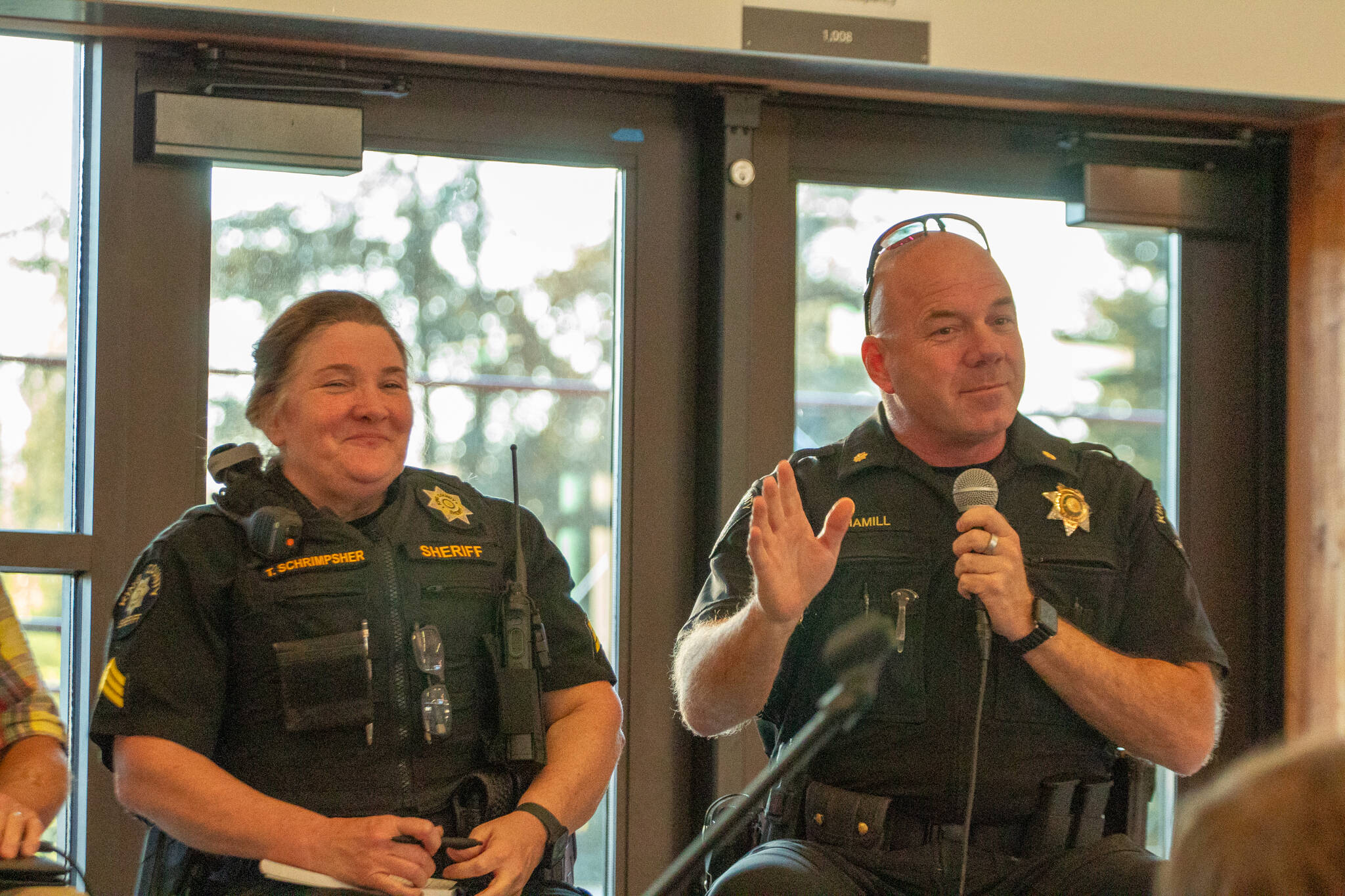 Sgt. Theresa Schrimpsher and Maj. Koby Hamill of the King County Sheriffs Office. File photo