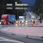 The new diverging diamond interchange on State Route 18 in Snoqualmie. Photo courtesy of Marcus Humberg/Washington State Department of Transportation