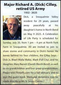 Major Richard A. (Dick) Cilley, retired U.S. Army | Obituary