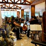 A string quartet plays at the opening of the Snoqualmie Casinos hotel, Aug. 8, 2025. (Grace Gorenflo/Valley Record)