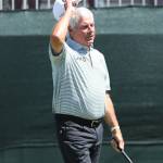 Local favorite and Seattle native Freddy Couples on the 1st tee at the Boeing Classic at Snoqualmie Ridge golf course. Photo by Jim Nicholson
