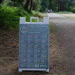 Grace Gorenflo/Valley Record
A sign lists all of the art available for view on the Art in Nature trail walk on the Snoqualmie Valley Trail in Carnation, Aug. 18, 2025.