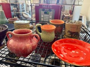 Some completed pottery at June and Gem ceramics studio, July 24, 2025. June and Gem is a participating location in the 2025 Snoqualmie Valley Art Studio Tour. (Grace Gorenflo/Valley Record)