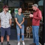Arete owners Meghan and David Schumacher at the ribbon-cutting of their second coffee location at The Line Bike Experience in North Bend, Sept. 12, 2025. (Grace Gorenflo/Valley Record)