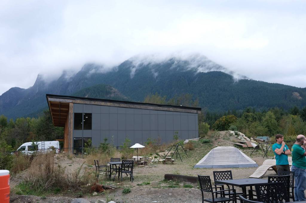 The backyard of The Line Bike Experience in North Bend has a view of Mount Si, Sept. 12, 2025. Photos by Grace Gorenflo/Valley Record