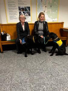 Courtesy photo
Page Ulrey and Felicia Ako of the Courthouse with Errol.