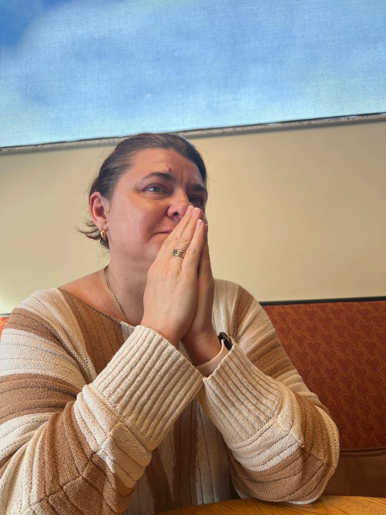 Ganna Stogniy recently lost her husband in a construction accident and is now facing grief and uncertain immigration status due to changes made by the federal administration. Photo by Vitaliy Piekhotin