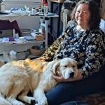 Kay Feather with her Battle Buddy Kyro. Photo courtesy of Northwest Battle Buddies.