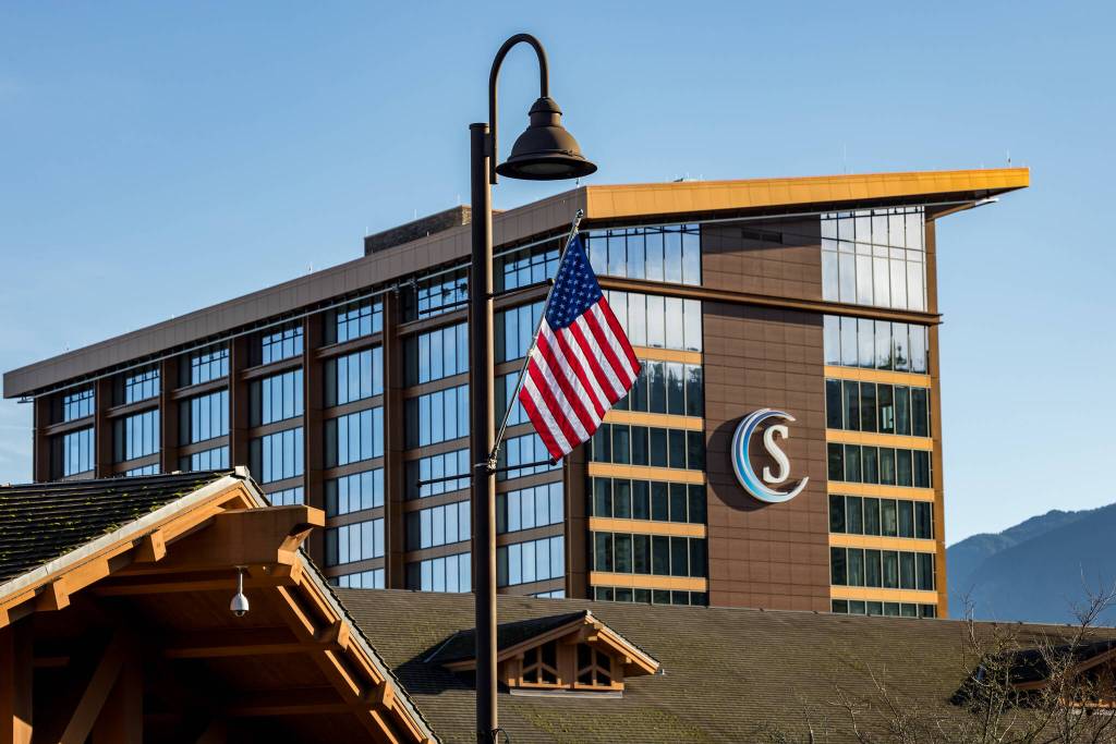 The Snoqualmie Indian Tribe had a flag-raising ceremony in honor of Veterans Day, Nov. 11, 2025. Photo courtesy of the Snoqualmie Indian Tribe