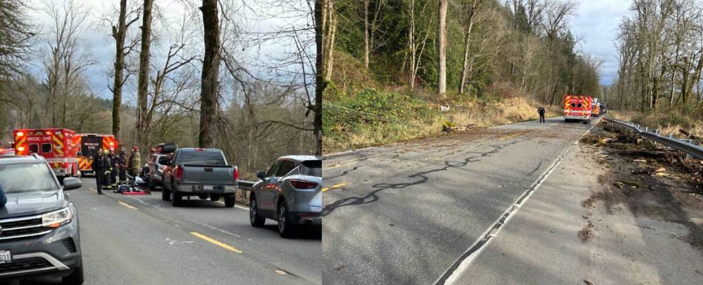 Two different photos from the scene of the incident. Courtesy photos