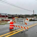 Flood water approaches SR 203 near Remlinger Farms at the south end of Carnation early on Dec. 11, 2025. Photo courtesy of the city of Carnation