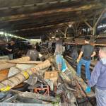 Volunteers help clean up Muddy Boots Pumpkins farm in Duvall, December 2025. Photo courtesy of Muddy Boots Pumpkins