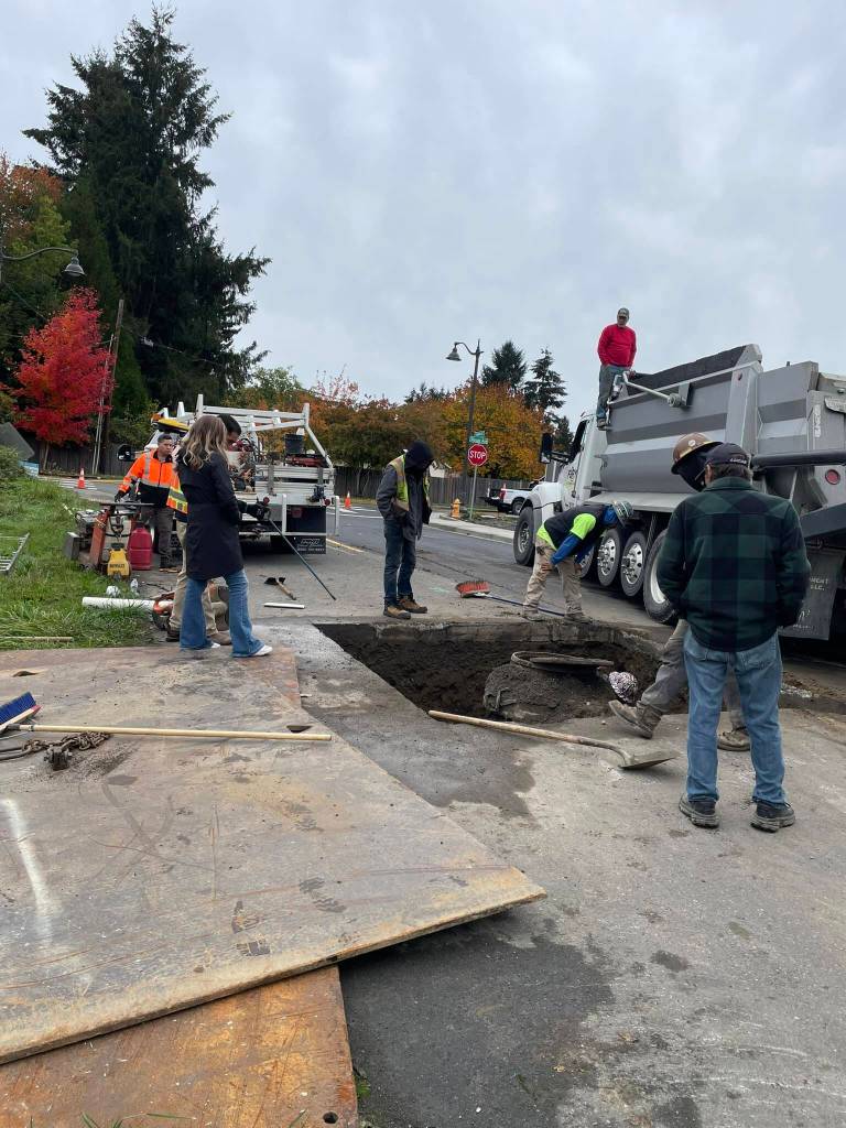 Carnation Public Works out in the field. Photo courtesy of the city of Carnation