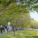 Photos courtesy of Whitney Schrader
Locals march to Fisher Creek Park in Snoqualmie Ridge, April 26, 2026.