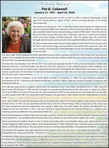 Pat Cokewell | Obit