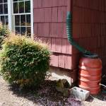 A rain barrel outside Duvall Visitor Center, April 30, 2026. It was also installed by Stewardship Partners.