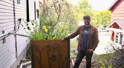 Photos by Grace Gorenflo/Valley Record
Chris LaPointe stands with the new biofiltration box outside The Grange in Duvall, April 30, 2026.