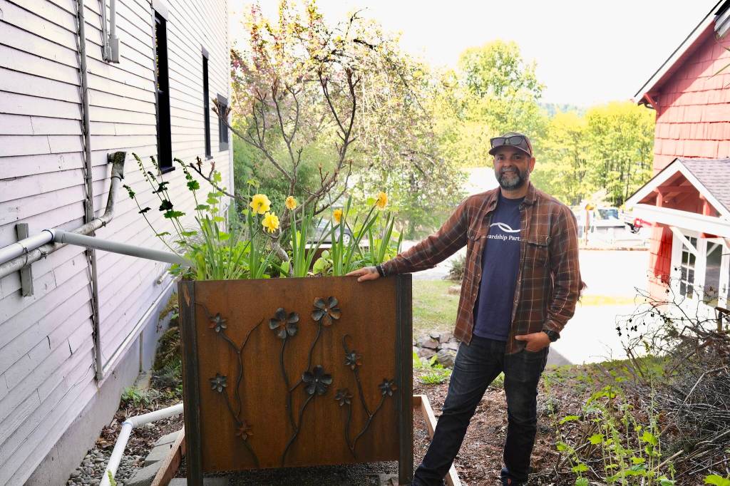 Photos by Grace Gorenflo/Valley Record
Chris LaPointe stands with the new biofiltration box outside The Grange in Duvall, April 30, 2026.