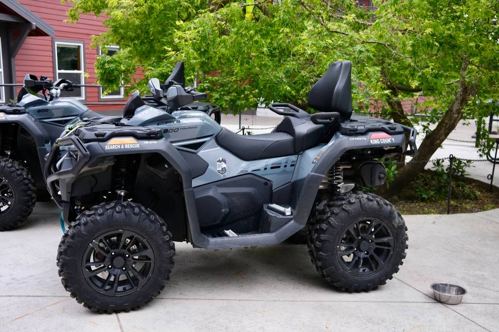 A Search and Rescue all-terrain vehicle is on display at SARposium, May 14, 2026. (Grace Gorenflo/Valley Record)