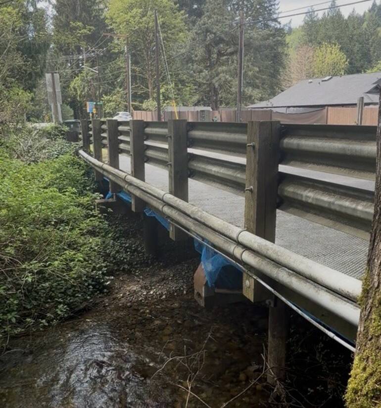 Photo provided by King County Road Services Division
The 94-year-old bridge on SE May Valley Road is no longer repairable.