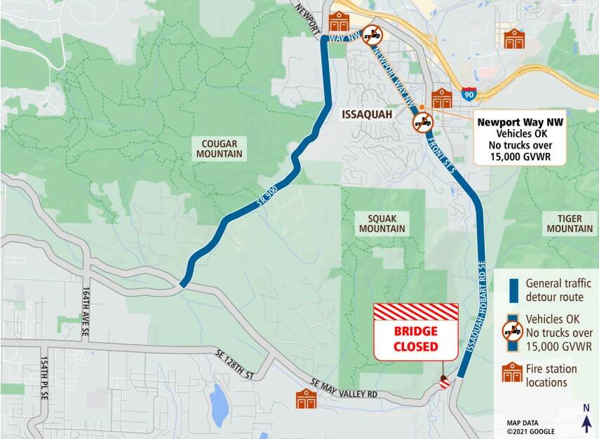 Photo provided by King County Road Services Division
The detour will lead cars through downtown Issaquah.