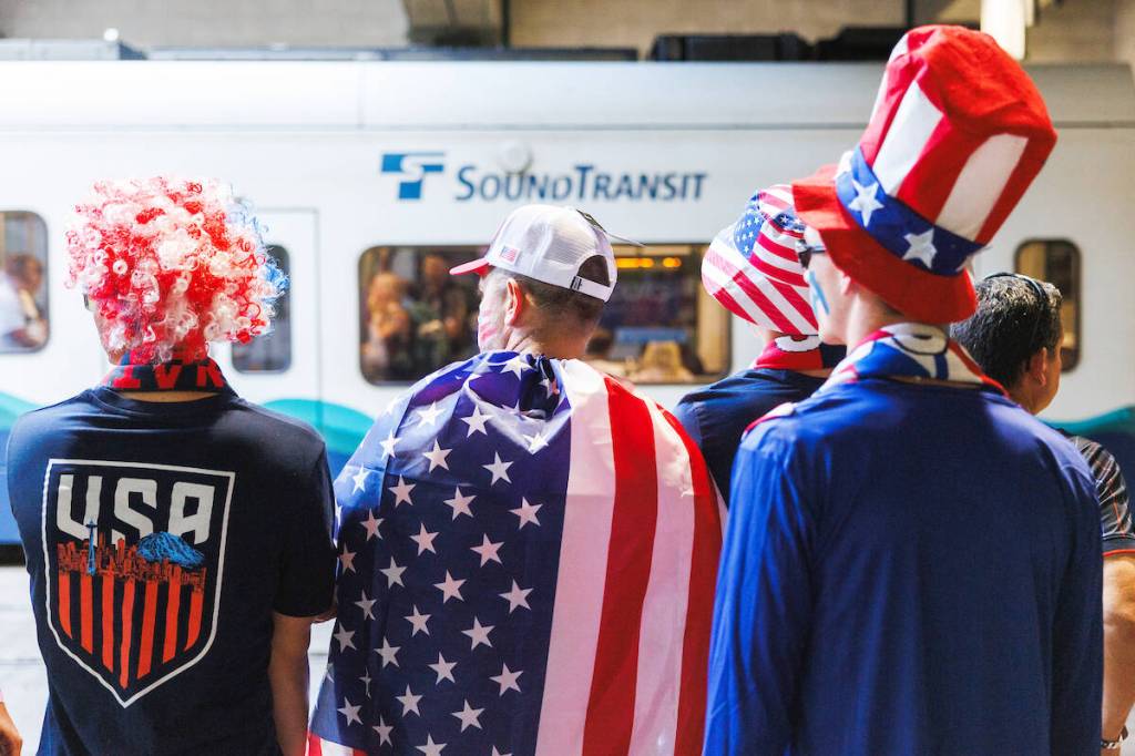 International District-Chinatown Station after Seattles World Cup game between the USA and Australia on June 19. COURTESY PHOTO, Sound Transit