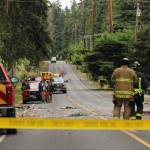 Photo by Allyson Ballard. Public safety agencies from Whidbey and the mainland convened at the scene on Thursday to sweep the scene for unexploded items and to investigate.