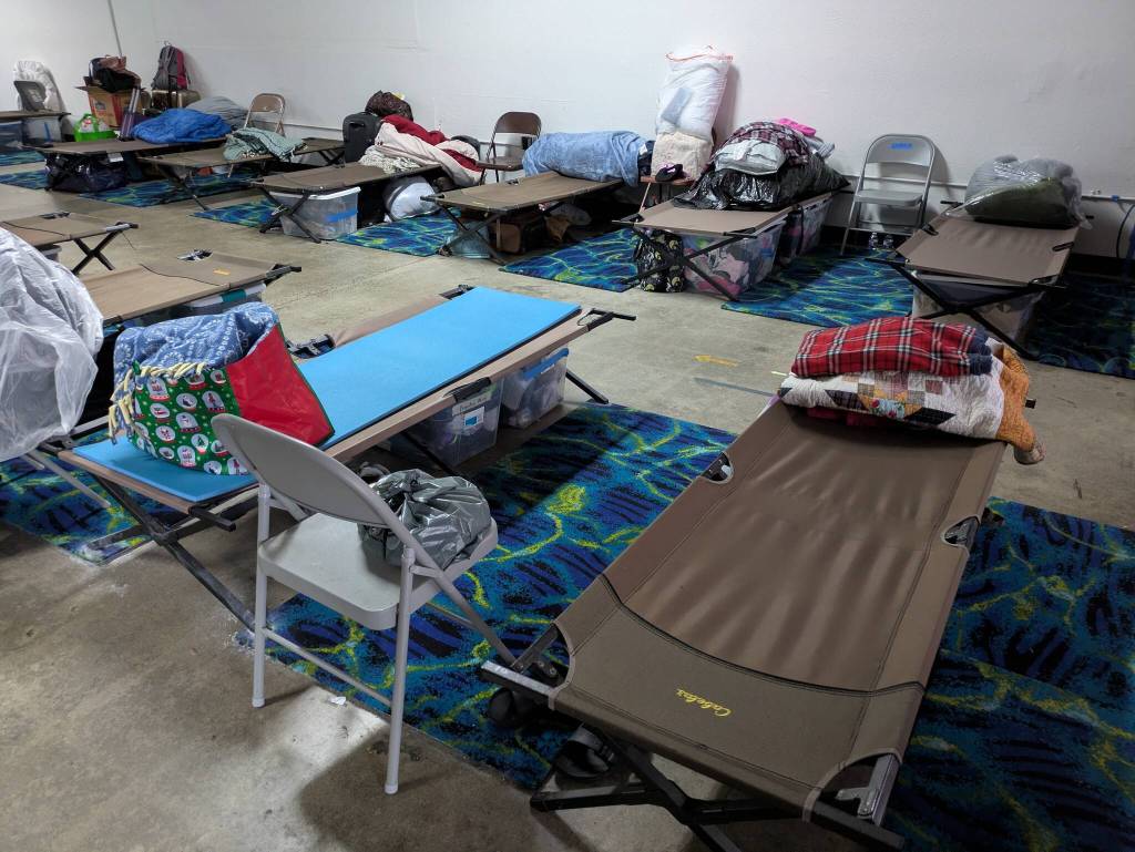 The Sundown Overnight Shelter in Auburn, which has partnered with the King County Regional Homelessness Authority, helps keep 45 unhoused people out of the elements. Photo by Bailey Jo Josie/Sound Publishing.
