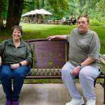 Grace Gorenflo / Valley Record
Terri Toppen (left) sits with her brother, Chris Toppen, on the bench dedicated to their parents, July 2, 2026.
