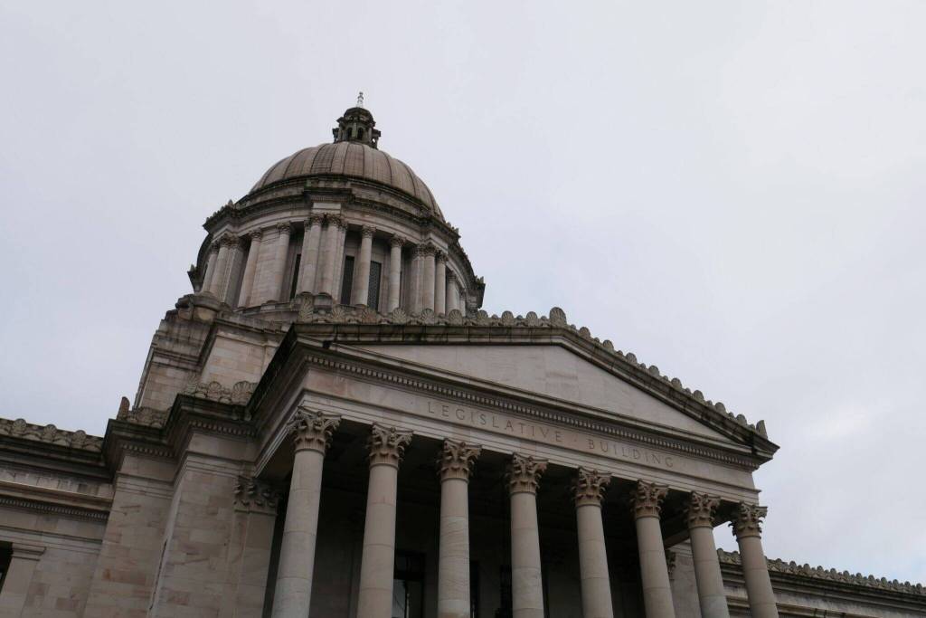 The Washington state Capitol in Olympia on March 7, 2026. (Photo by Bill Lucia/Washington State Standard)