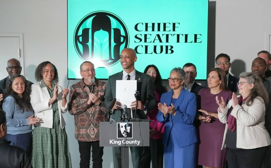 King County Executive Girmay Zahilay announced the Breaking the Cycle Executive Order in March. Photo provided by King County