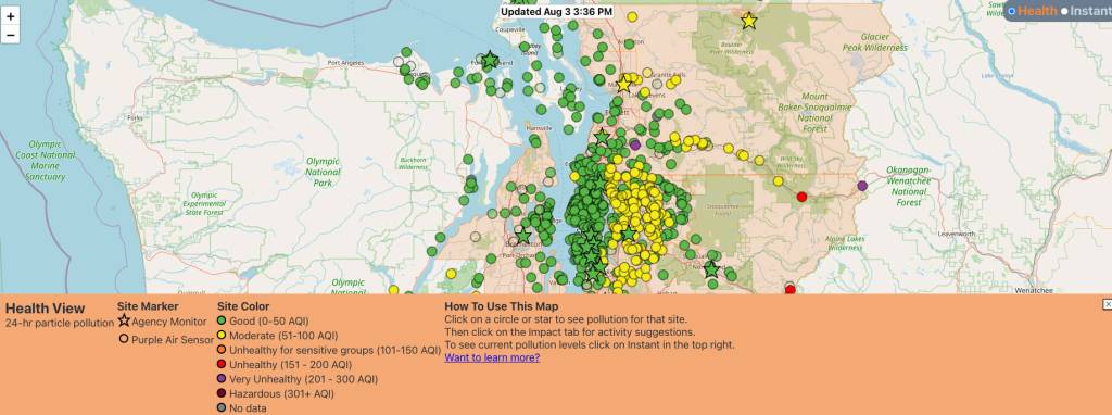 Map. Courtesy Puget Sound Clean Air Agency